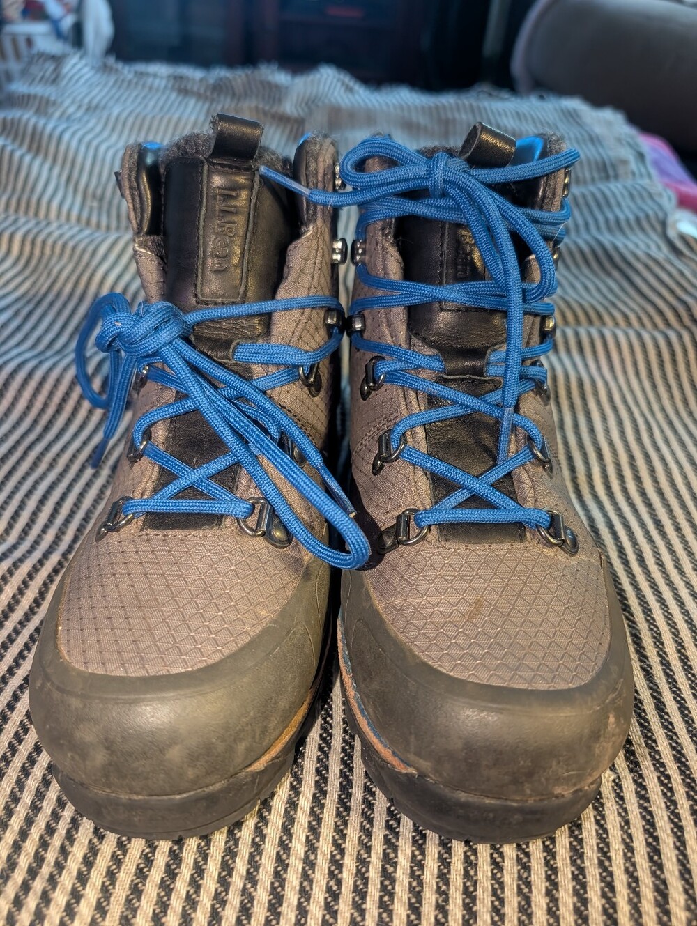 L L Bean Knife Edge Women's Gray Nylon Waterproof Vibram Sole Hiking Boots Sz 8 - Picture 5 of 16
